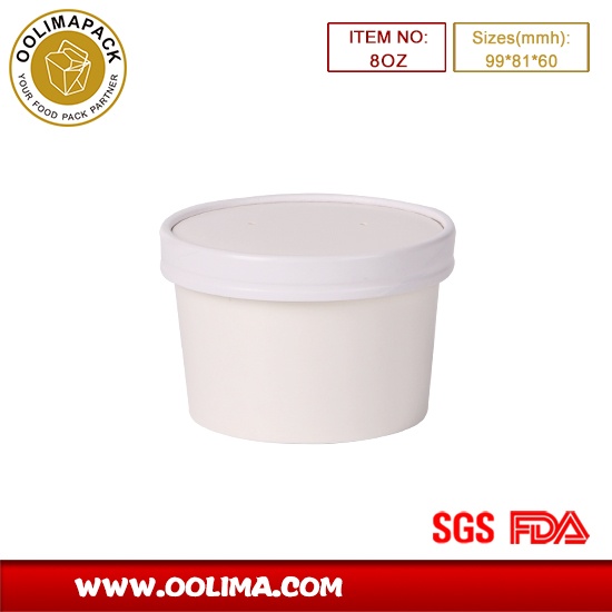 8OZ ice cream cup（paperboard paper lid）