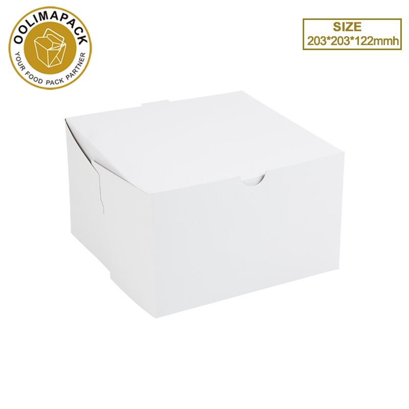 203*203*122mmh white cake box