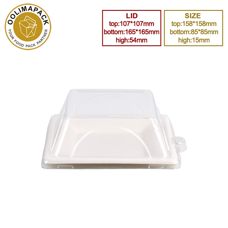 Square plate with PET lid