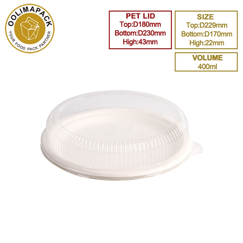 400ml Round plate with PET lid