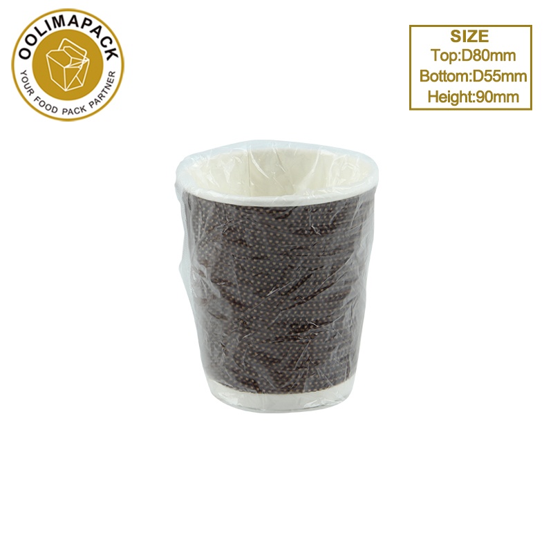8oz Individually Packaged Single Wall Paper Cup