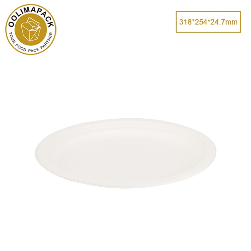 Bagasse oval plate