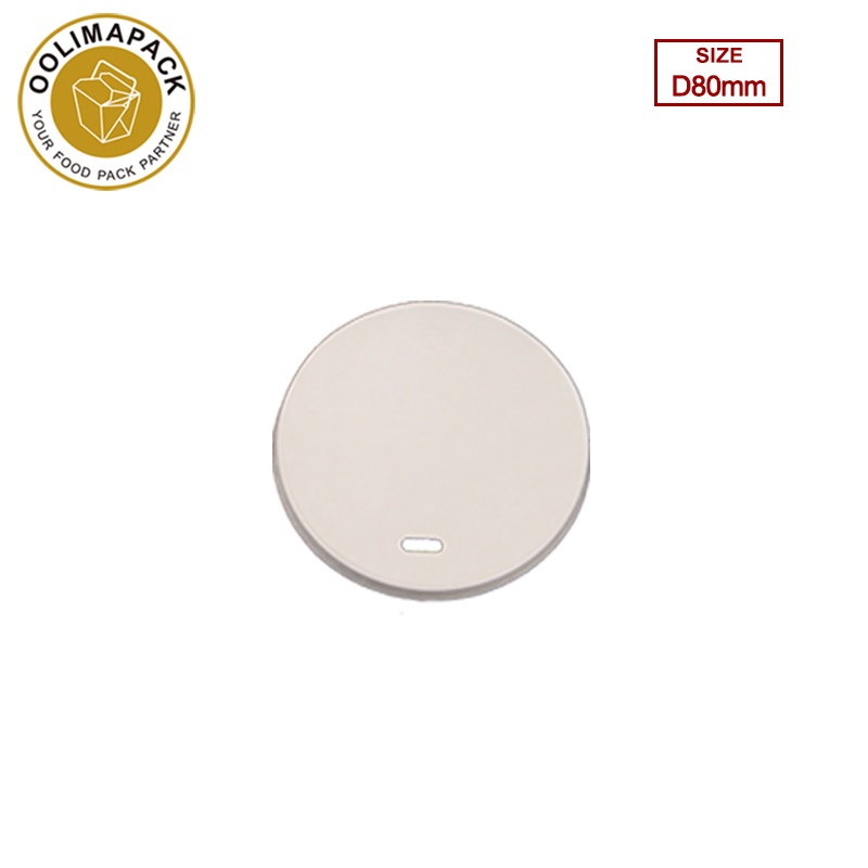 D80mm White paper lid