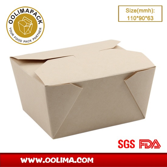 Disposable bamboo paper packing box