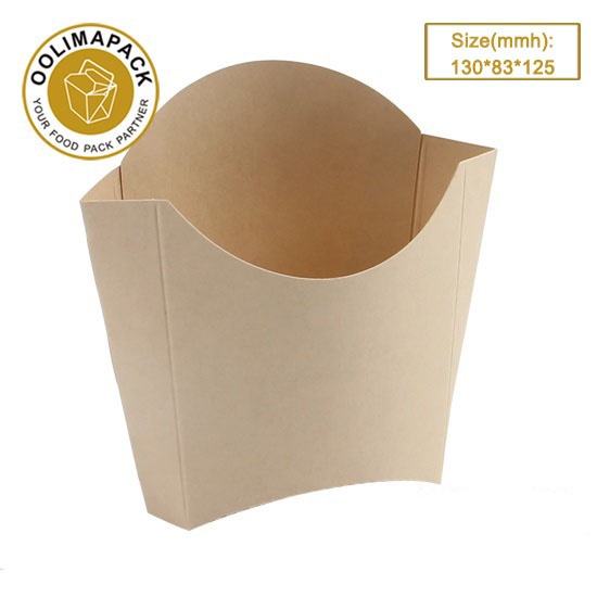 Disposable bamboo paper fries box