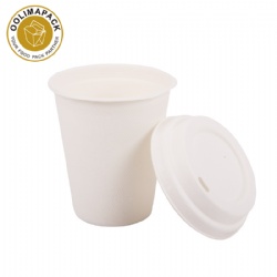 12oz Sugarcane bagasse cup with lid