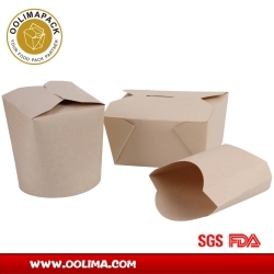 Disposable bamboo paper fries box