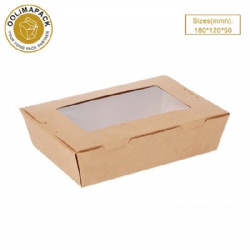 1100ml salad box with window（heat seal）