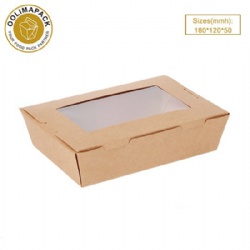 1100ml salad box with window（heat seal）