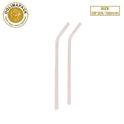 Flexible Paper Straw D6mm x 192/205mmh