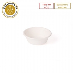 8oz sugarcane bagasse paper bowl