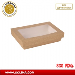 Salad box with separated lid (top window only)