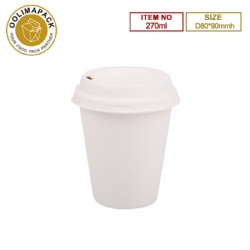 8oz Sugarcane bagasse cup with lid