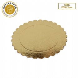 D350*2mm Wave edge round golden cake mat