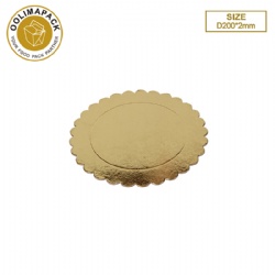 D200*2mm Wave edge round golden cake mat