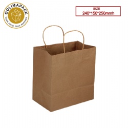 240*150*250mmh Twisted handle kraft paper bag