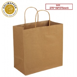 275*150*275mmh Twisted handle kraft paper bag