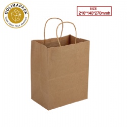 210*140*270mmh Twisted handle kraft paper bag