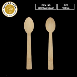 160mm Bamboo Spoon Bulk