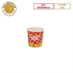 14oz 93*68*94mm French fries Cup