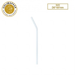 D6*197mm Flexible Paper Straw