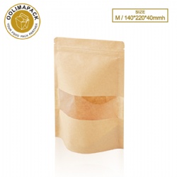 M/Kraft paper bag with PET window