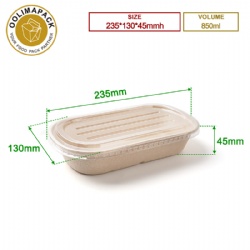 235*130*45mm 850ml Bagasse bowl