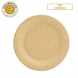 9” Kraft paper plate