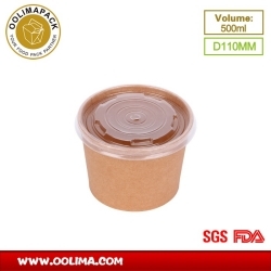 500ml Kraft salad bowl