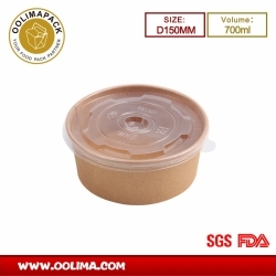 700ml Kraft salad bowl