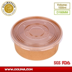 1000ml Kraft salad bowl