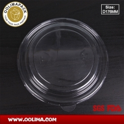 D176mm PET lid for 700ml salad bowl