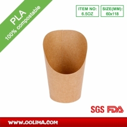 6OZ Kraft scoop cup（PLA）