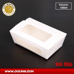 200*60*80mmh salad box with two windows