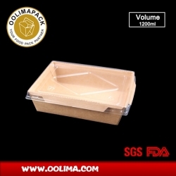 1200ml Salad box with PET lid