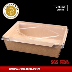 2100ml Salad box with PET lid