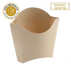 Disposable bamboo paper fries box