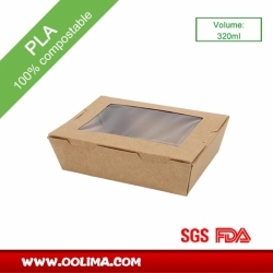 320ml salad box with window