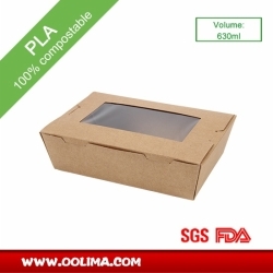 630ml salad box with window