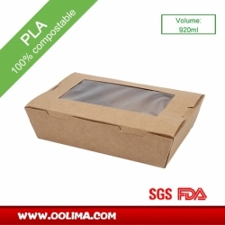 920ml salad box with window