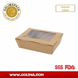 320ml salad box with window