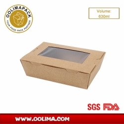 630ml salad box with window