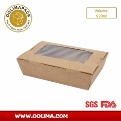 920ml salad box with window