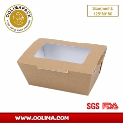 125*80*60mmh  salad box with window